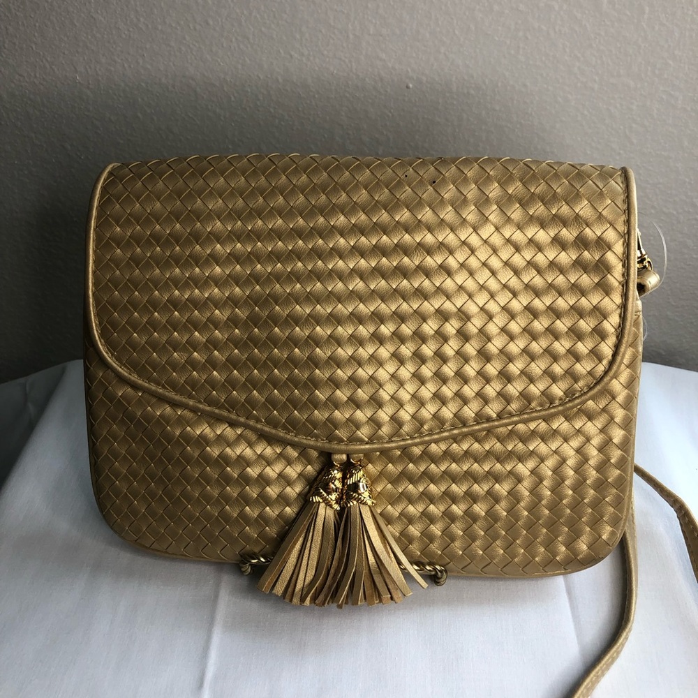 Vintage Woven Crossbody Bag Gold from Worthington